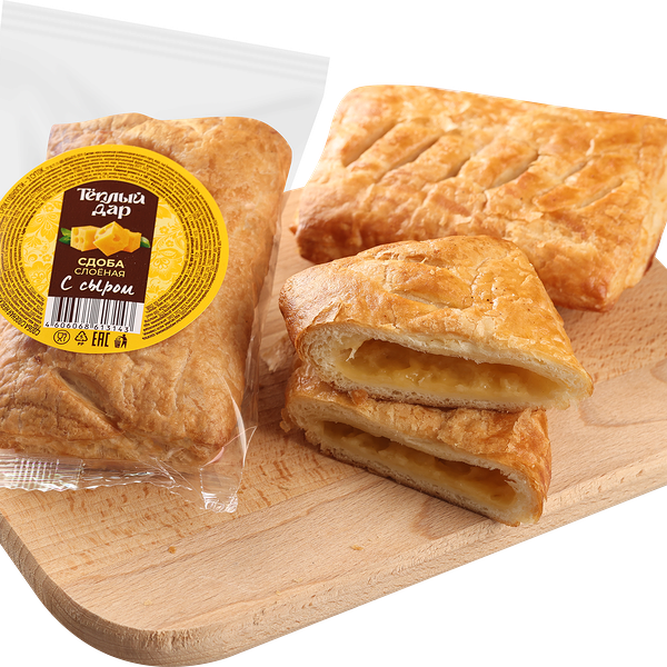 Сдоба слоеная ТЕПЛЫЙ ДАР с сыром, 75г