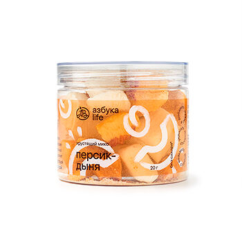 Чипсы фруктовые «Персик-дыня» сублимированные без сахара, «Азбука Life», 20 г, Россия