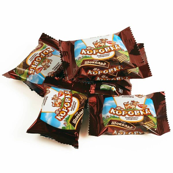 Конфеты Коровка (вафельные в шоколаде)