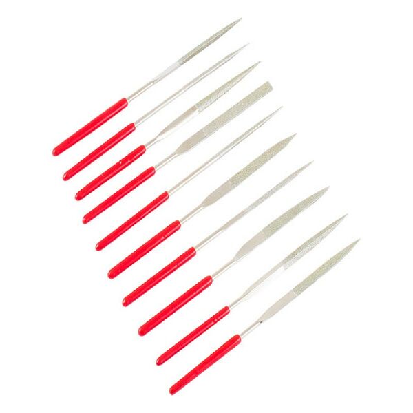 Набор алмазных надфилей HOBBI, 10 предметов, 3x140х50мм, рукоятки ПВХ