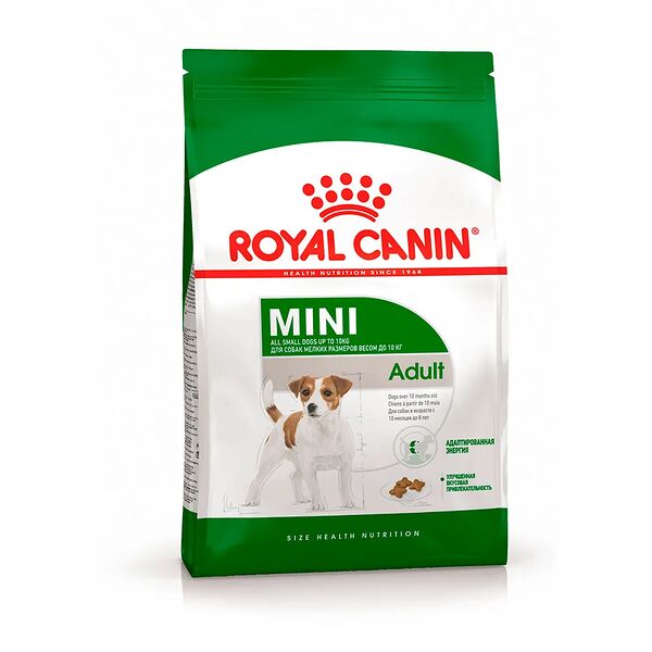 Mini Adult корм Royal Canin для взрослых собак малых пород с 10 месяцев до 8 лет