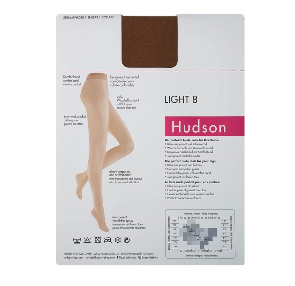 

Колготки Kunert-hudson light - 8 цвет 019/бежевый 8 den, размер 2