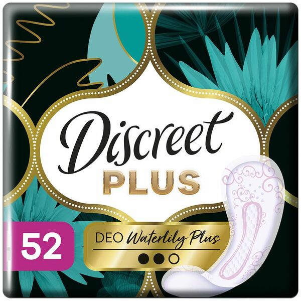 Прокладки DISCREET Deo Water Lily Plus женские 52шт