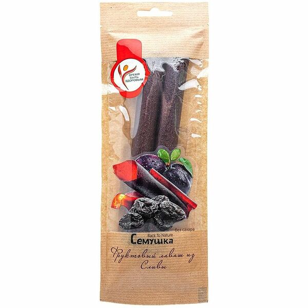 Слива сушеная Семушка Фруктовый лаваш, 80г