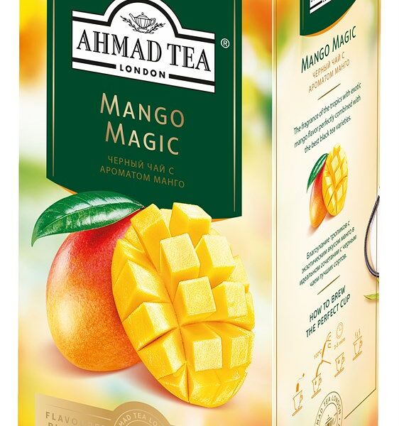 Чай черный Ahmad Магия Манго со вкусом и арматом манго, р/п с ярлыком 25х1,5г в фольге