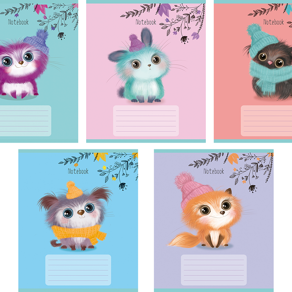 Тетрадь ПЗБМ Шмяк! в клетку, А5, в ассортименте, 12 листов