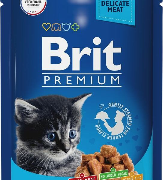 Корм для котят Brit Premium Цыплёнок в соусе