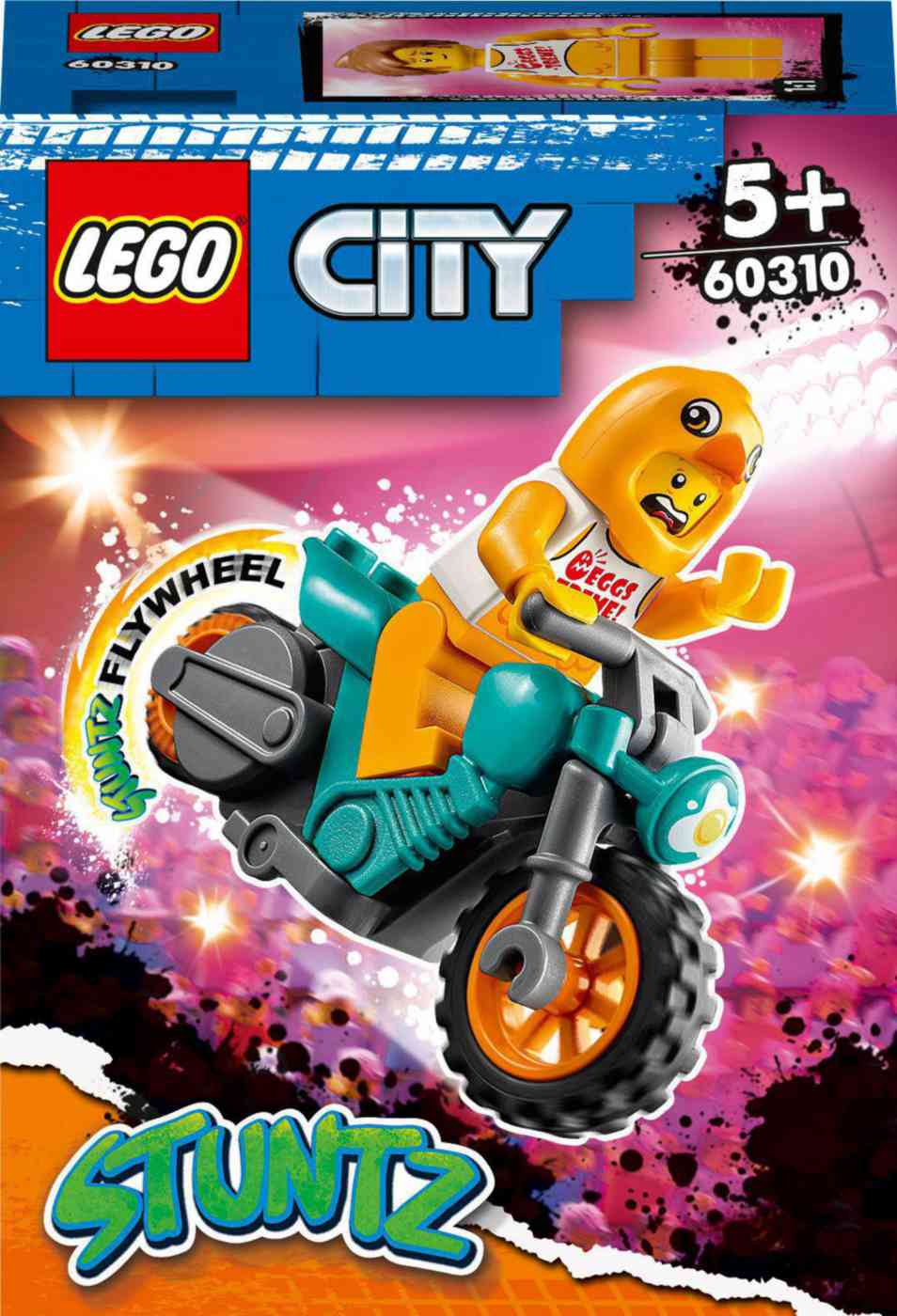 

Конструктор LEGO City Stuntz Трюковый мотоцикл с цыпленком Арт. 60310