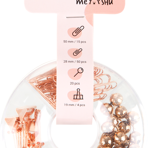 Набор канцтоваров MESHU Rose Gold, Арт. MS_36946, 89шт