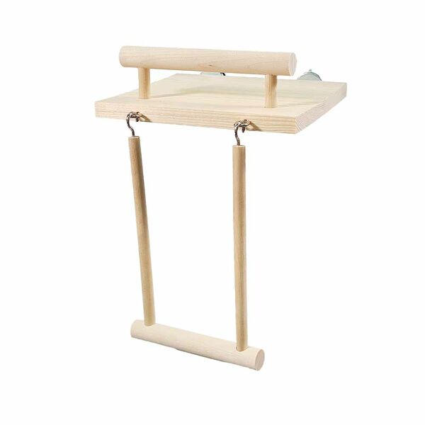 Полка с жердочкой и качелями 12x19х12 см