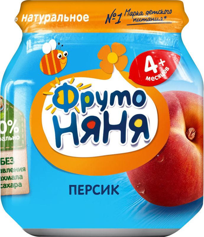 

Фруктовое пюре ФрутоНяня из персиков с 4 месяцев 100 г