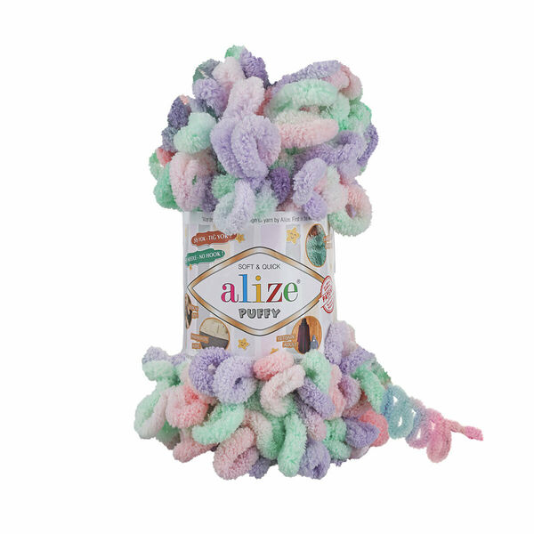 Пряжа Alize 'Puffy Color' 100г 9м (100% микрополиэстер)(5938 секционный)