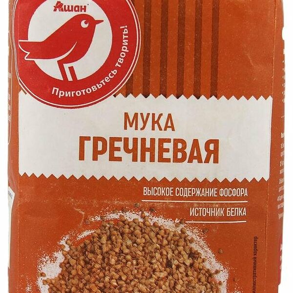 Мука гречневая Ашан Красная птица, 500 г