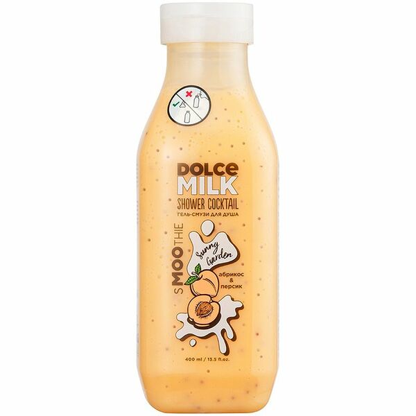 Гель-смузи Dolce Milk для душа Санни Гарден абрикос и персик, 400мл