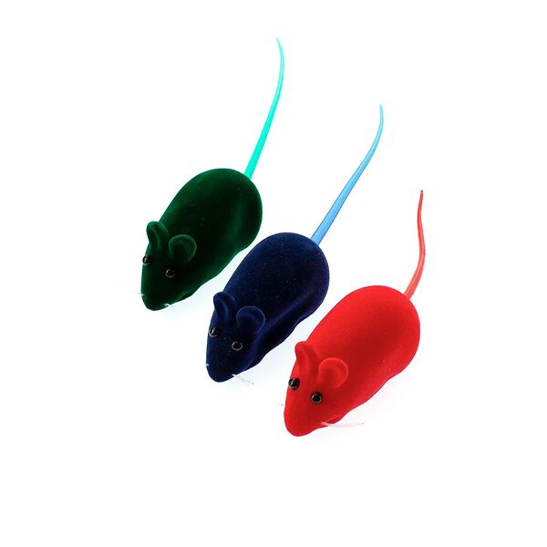 Игрушка для кошек Мышь велюровая (3шт)