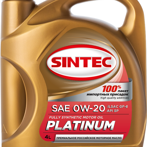 Масло моторное SINTEC Platinum 7000 0W-20 GF-6А, синтетическое, 4л