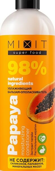 Бальзам-ополаскиватель MiXiT Super food Увлажняющий папайя 400мл
