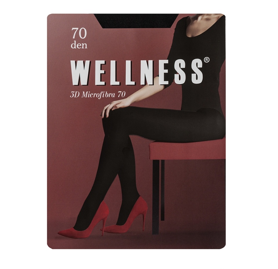 

Колготки Wellness 3D Microfibra 70 den, цвет черный, размер 4, Россия