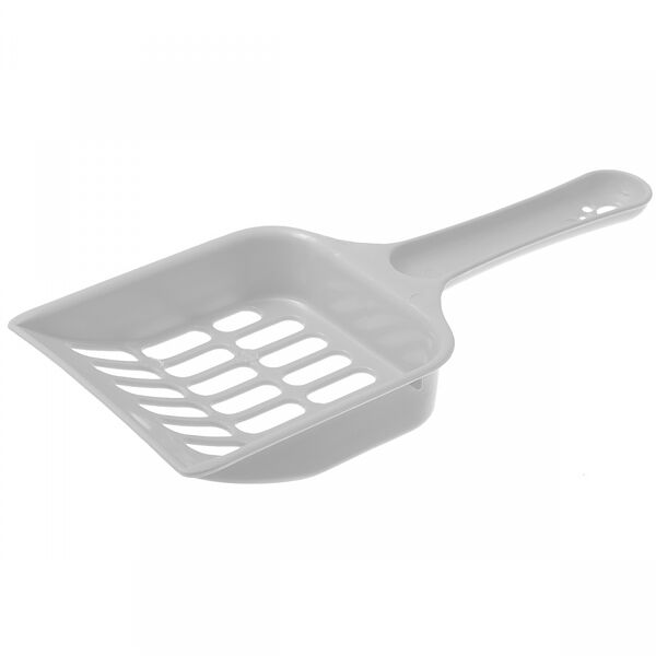 Совок с отверстиями Zoo One для кошачьего туалета серый 20х9х2.5