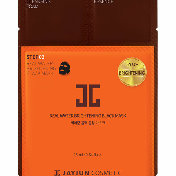 JAYJUN Real Water Brightening Black Mask Набор для лица против морщин (Крем-пенка 1,5 мл+Сыворотка 1,5 мл+Маска 25мл)