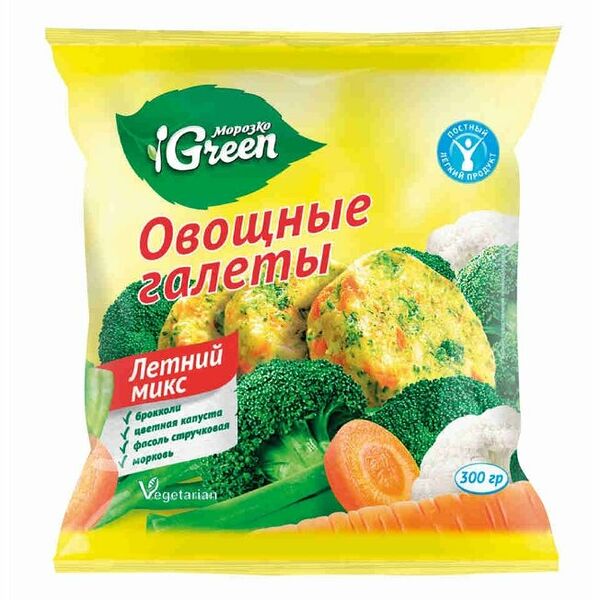 Галеты овощные Морозко Green Летний микс