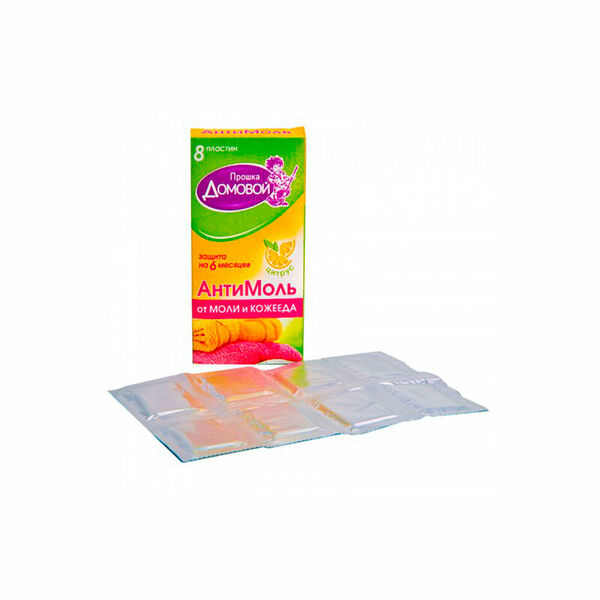 Пластины Домовой Прошка Антимоль с запахом Цитруса 8 шт