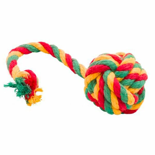 Игрушка для собак Doglike Dental Knot Мяч канатный большой (Красный-желтый-зеленый)