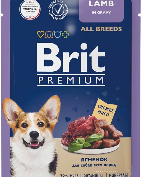 Влажный корм для собак Brit для всех пород Ягненок 85г