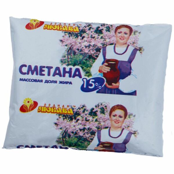 Сметана РОДНАЯ ЛЮБАВА 20%, без змж