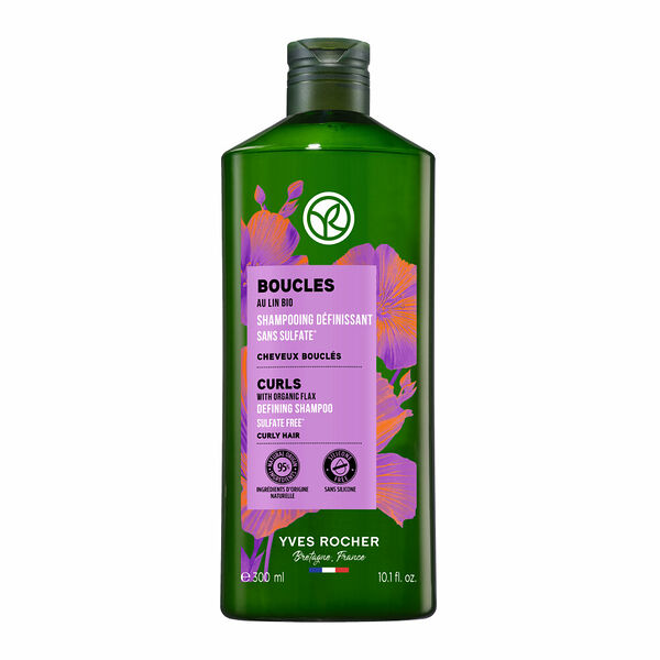 Шампунь для волос Yves Rocher с льном для вьющихся волос