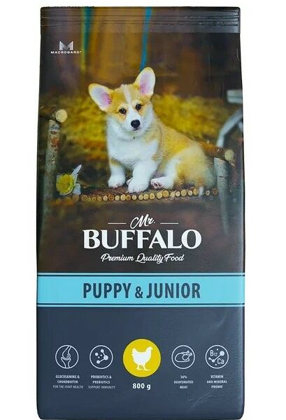 Mr.Buffalo Puppy & Junior сухой корм для для щенков и юниоров средних и крупных пород Курица