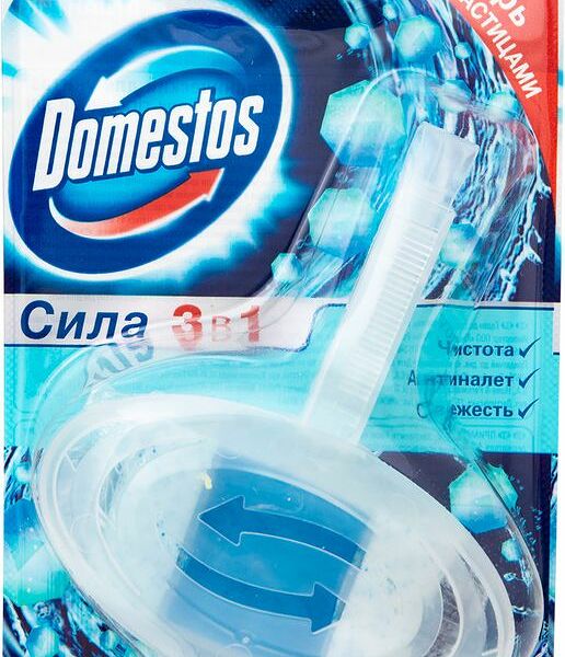 Блок гигиенический для унитаза Domestos Сила 3 в 1, Атлантик сменный
