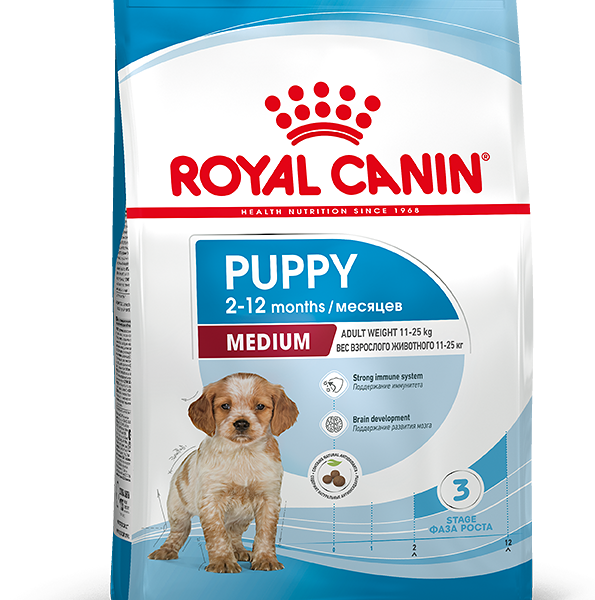 ROYAL CANIN для щенков сухой  3кг Medium Junior для средних пород