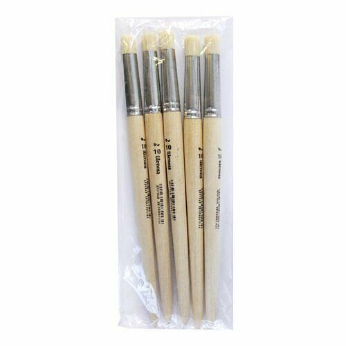 Кисть щетина, круглая, трафаретная № 10, Артком