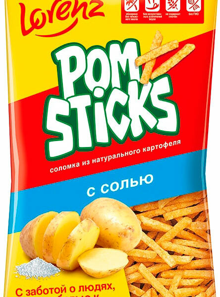 Чипсы картофельные соломкой Pomsticks с солью