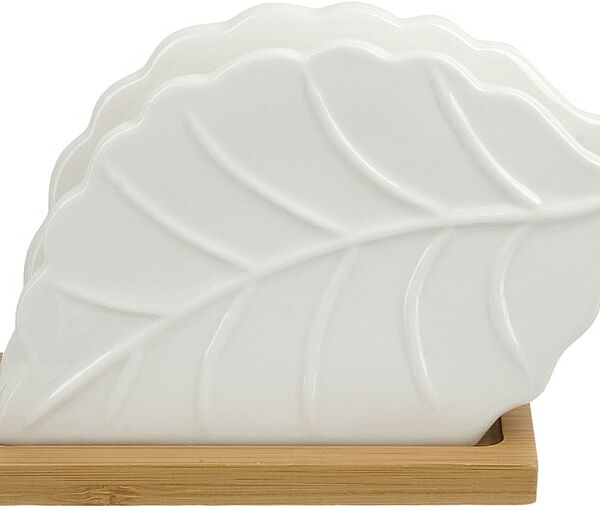 Салфетница Nouvelle Home Naturel на бамбуковой подставке 15*6.5*9.5см