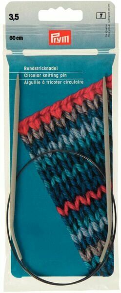 211247 Спицы круговые алюмин., серый цв. 60 см 3,50 мм Prym,упак