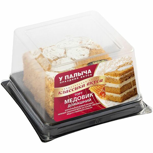Торт У Палыча Медовик Домашний бисквитный с заварным кремом, 250г