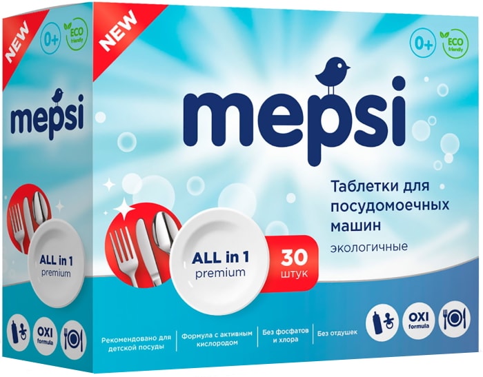 

Таблетки для посудомоечных машин Mepsi, 30 шт