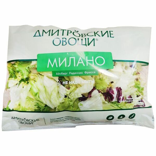 Смесь Милано Дмитровские овощи Айсберг Радиччио Фриссе