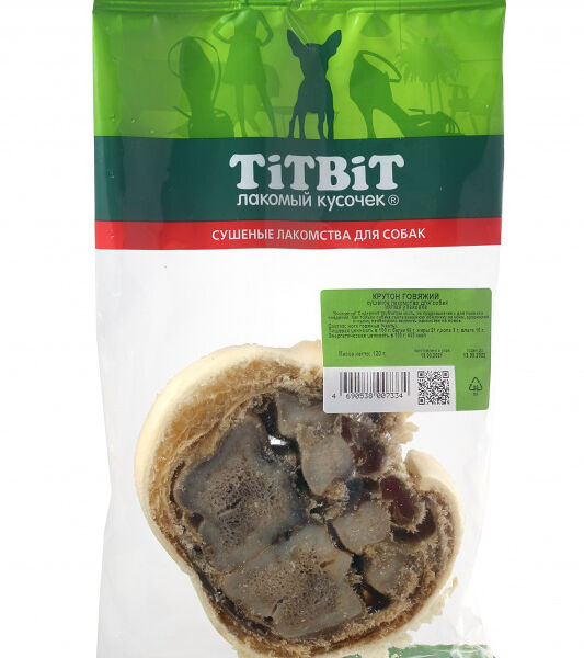 Лакомство для собак TITBIT крутон говяжий