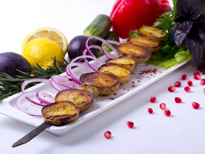 Запеченный картофель с курдюком