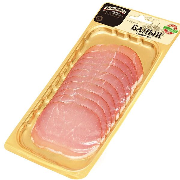 Балык свиной сырокопчёный Егорьевская КГФ нарезка