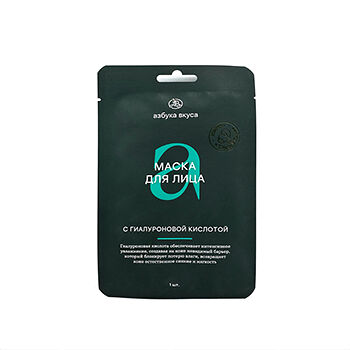 Маска для лица «Азбука вкуса» на тканевой основе с гиалуроновой кислотой 23мл, Республика Корея