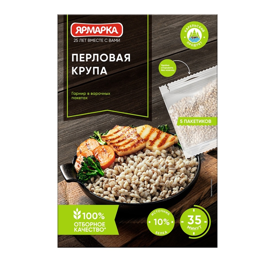 

Крупа перловая Ярмарка 5х80 г в пакетиках Россия