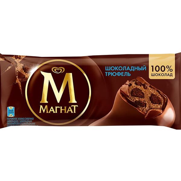 Мороженое сливочное эскимо Магнат Шоколадный трюфель