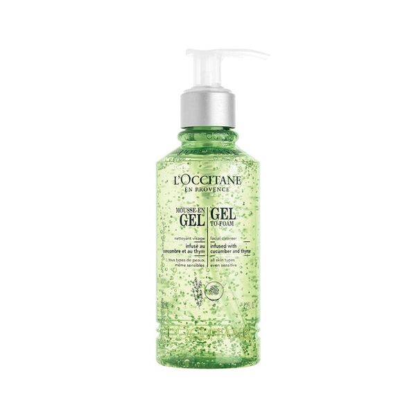 Гель-мусс для лица  L'Occitane очищающий с чабрецом и огурцом