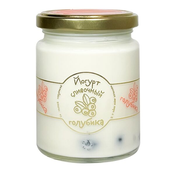 Йогурт сливочный Молочная Здравница Голубика 6%