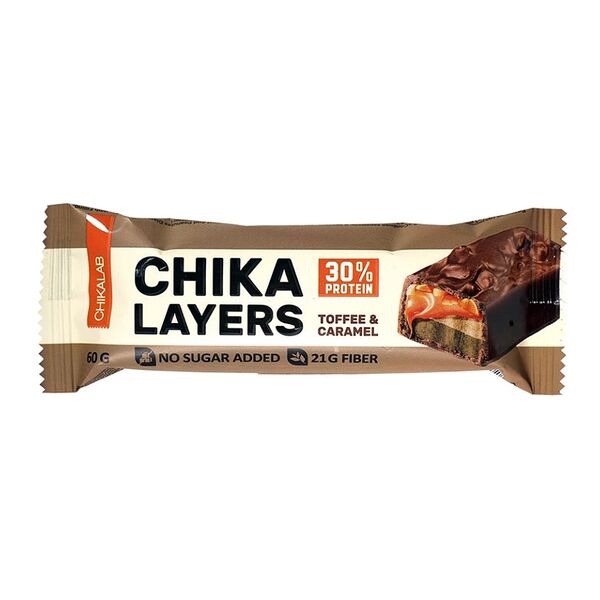 Батончик протеиновый CHIKALAB с начинкой Соленая карамель и арахис