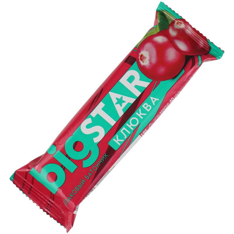 

Батончик злаковый Big Star Клюква 40 г
